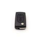 2 Button HU83 Flip Key Housing to suit Peugeot (With Battery Clip)