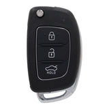 To Suit Hyundai Santa Fe/Elantra i20 iX45 3 Button Flip Key Remote Case/Shell