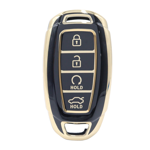 4 Button Black Car Key Cover To Suit Hyundai i30