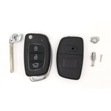 To Suit Hyundai Santa Fe/Elantra i20 iX45 3 Button Flip Key Remote Case/Shell