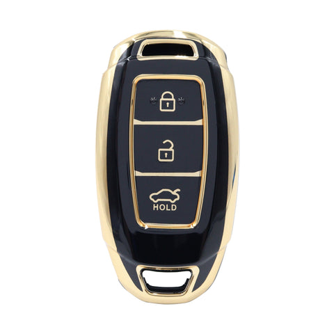 3 Button Black Car Key Cover To Suit Hyundai i30